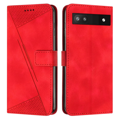 Google Pixel 7a Dream Triangle Leather Wallet Phone Case with Lanyard, Card Slot, Cash Compartment, Foldable Kickstand, Shockproof PU TPU Protective Cover