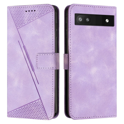 Google Pixel 7a Dream Triangle Leather Wallet Phone Case with Lanyard, Card Slot, Cash Compartment, Foldable Kickstand, Shockproof PU TPU Protective Cover