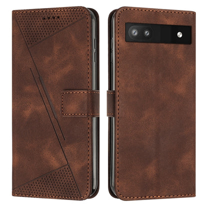 Google Pixel 7a Dream Triangle Leather Wallet Phone Case with Lanyard, Card Slot, Cash Compartment, Foldable Kickstand, Shockproof PU TPU Protective Cover