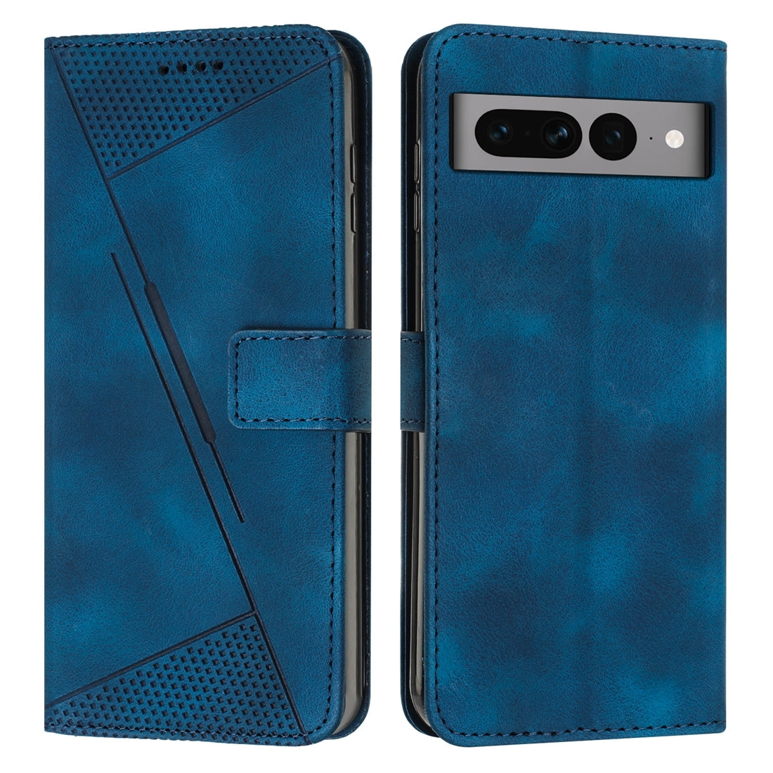 Google Pixel 7 Pro Dream Triangle Leather Wallet Phone Case with Lanyard, Card Slot, Cash Compartment, Foldable Kickstand, Shockproof PU TPU Protective Cover