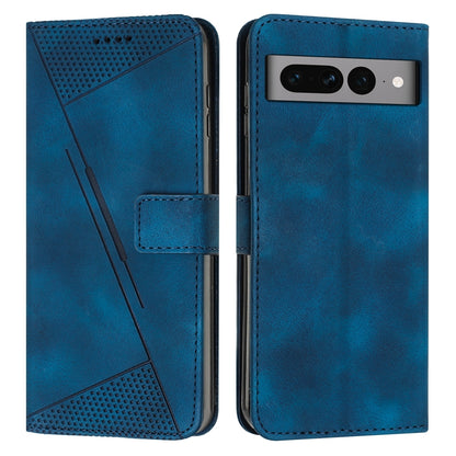 Google Pixel 7 Pro Dream Triangle Leather Wallet Phone Case with Lanyard, Card Slot, Cash Compartment, Foldable Kickstand, Shockproof PU TPU Protective Cover