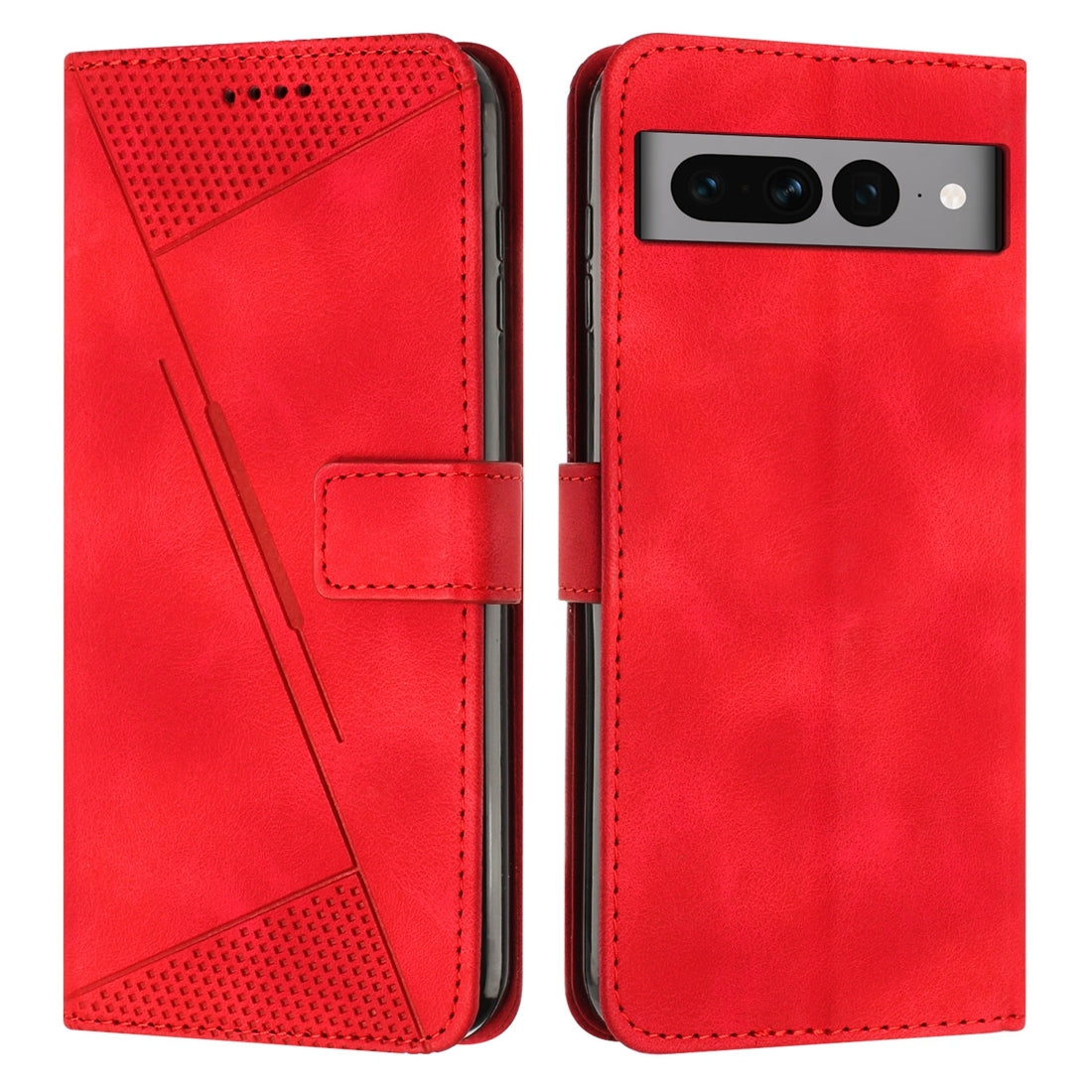 Google Pixel 7 Pro Dream Triangle Leather Wallet Phone Case with Lanyard, Card Slot, Cash Compartment, Foldable Kickstand, Shockproof PU TPU Protective Cover
