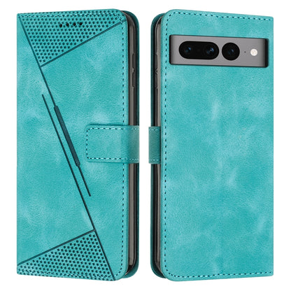 Google Pixel 7 Pro Dream Triangle Leather Wallet Phone Case with Lanyard, Card Slot, Cash Compartment, Foldable Kickstand, Shockproof PU TPU Protective Cover