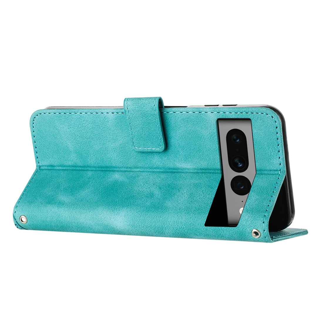 Google Pixel 7 Pro Dream Triangle Leather Wallet Phone Case with Lanyard, Card Slot, Cash Compartment, Foldable Kickstand, Shockproof PU TPU Protective Cover