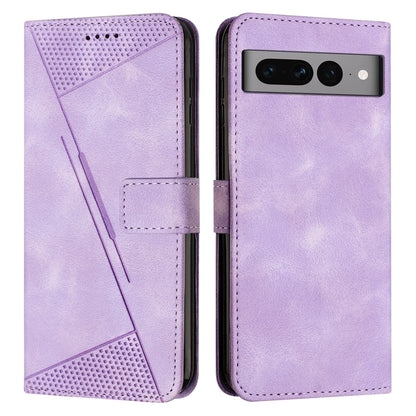 Google Pixel 7 Pro Dream Triangle Leather Wallet Phone Case with Lanyard, Card Slot, Cash Compartment, Foldable Kickstand, Shockproof PU TPU Protective Cover