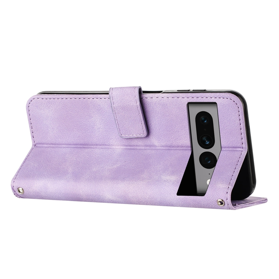 Google Pixel 7 Pro Dream Triangle Leather Wallet Phone Case with Lanyard, Card Slot, Cash Compartment, Foldable Kickstand, Shockproof PU TPU Protective Cover