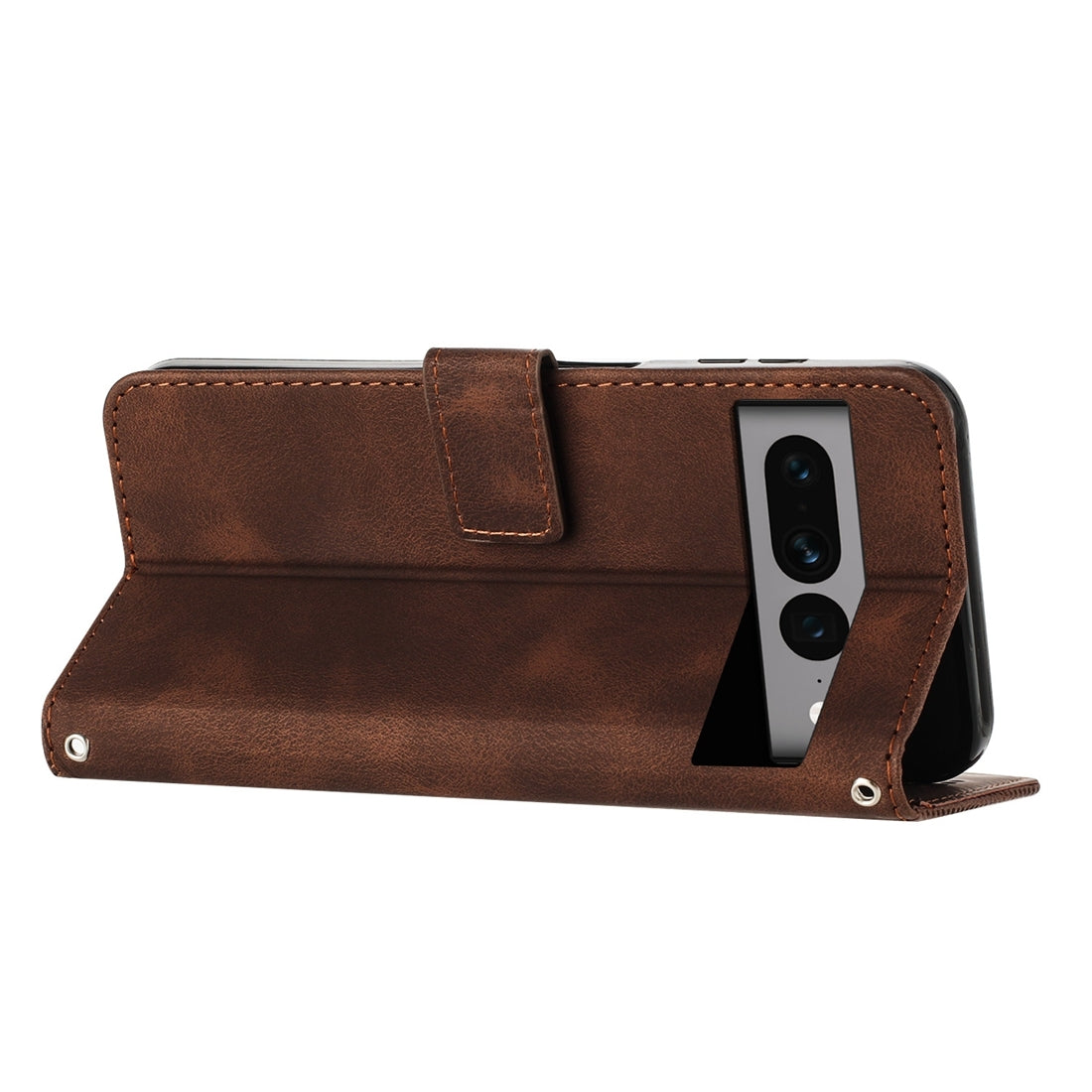 Google Pixel 7 Pro Dream Triangle Leather Wallet Phone Case with Lanyard, Card Slot, Cash Compartment, Foldable Kickstand, Shockproof PU TPU Protective Cover