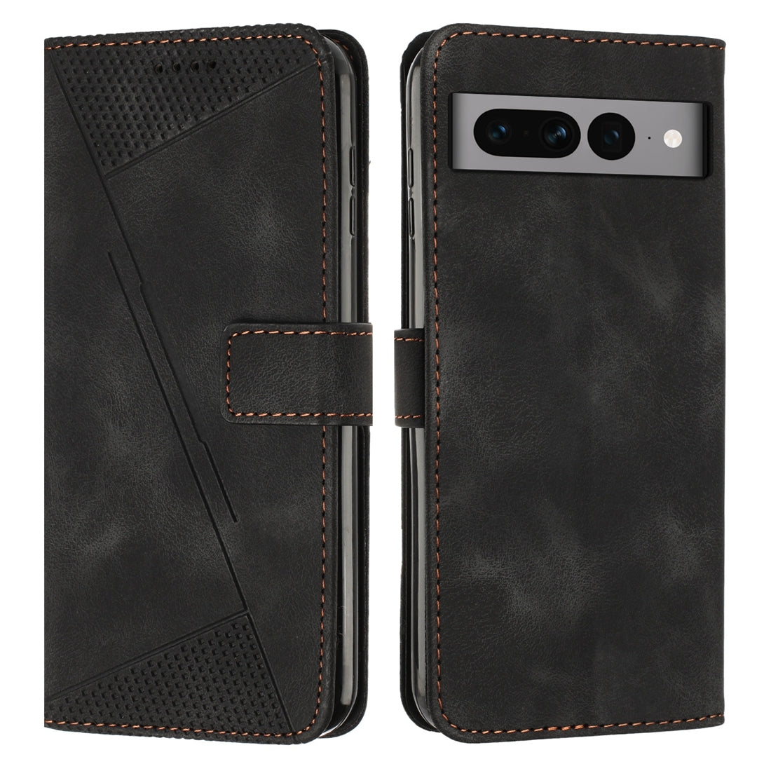 Google Pixel 7 Pro Dream Triangle Leather Wallet Phone Case with Lanyard, Card Slot, Cash Compartment, Foldable Kickstand, Shockproof PU TPU Protective Cover