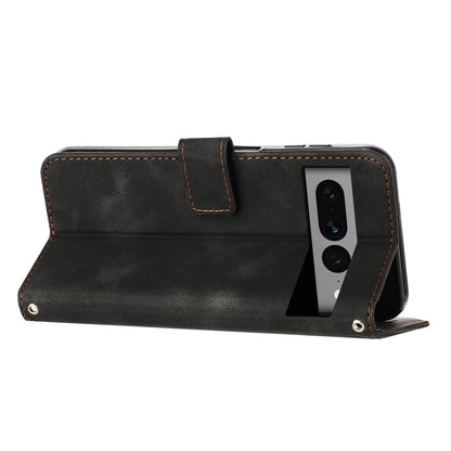Google Pixel 7 Pro Dream Triangle Leather Wallet Phone Case with Lanyard, Card Slot, Cash Compartment, Foldable Kickstand, Shockproof PU TPU Protective Cover