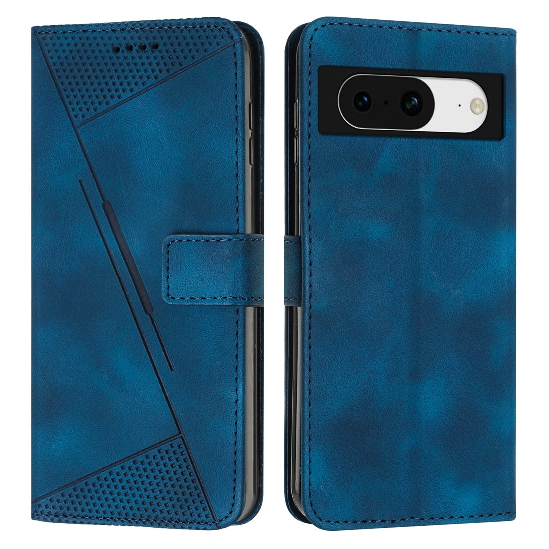 Google Pixel 8 Dream Triangle Leather Wallet Phone Case with Lanyard, Card Slot, Cash Compartment, Foldable Kickstand, Shockproof PU TPU Protective Cover