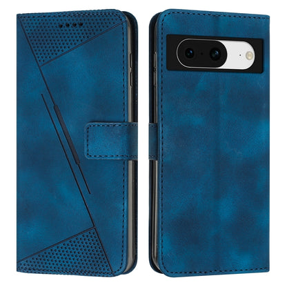 Google Pixel 8 Dream Triangle Leather Wallet Phone Case with Lanyard, Card Slot, Cash Compartment, Foldable Kickstand, Shockproof PU TPU Protective Cover