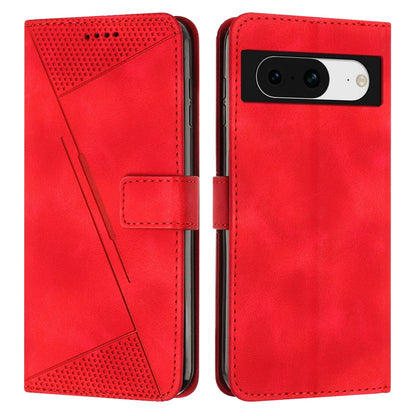 Google Pixel 8 Dream Triangle Leather Wallet Phone Case with Lanyard, Card Slot, Cash Compartment, Foldable Kickstand, Shockproof PU TPU Protective Cover