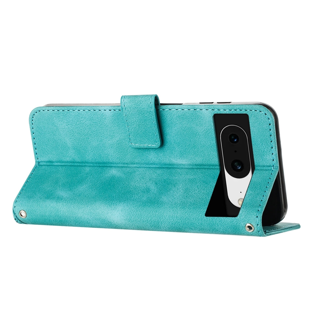 Google Pixel 8 Dream Triangle Leather Wallet Phone Case with Lanyard, Card Slot, Cash Compartment, Foldable Kickstand, Shockproof PU TPU Protective Cover