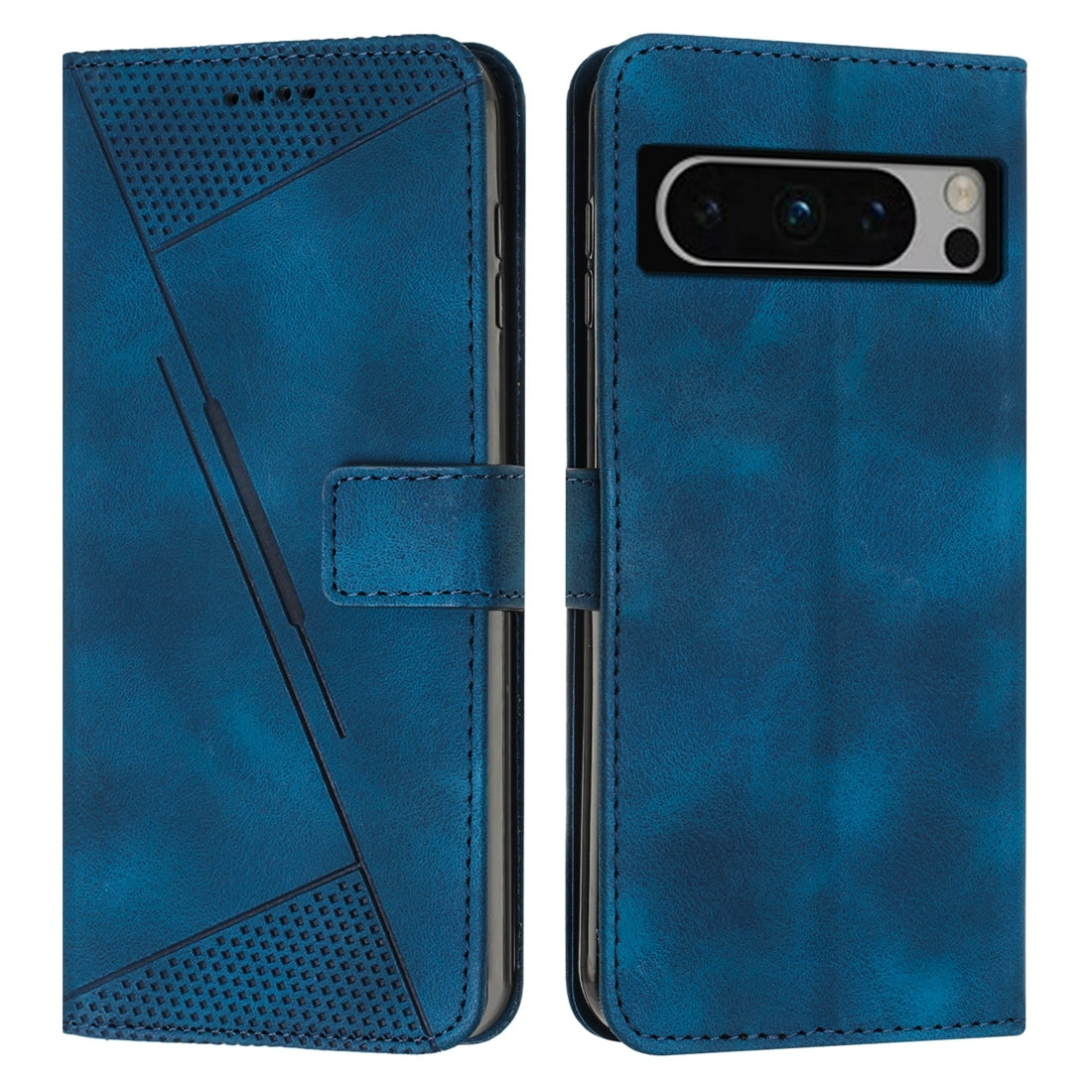 Google Pixel 8 Pro Dream Triangle Leather Wallet Phone Case with Lanyard, Card Slot, Cash Compartment, Foldable Kickstand, Shockproof PU TPU Protective Cover