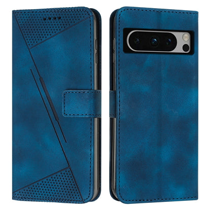 Google Pixel 8 Pro Dream Triangle Leather Wallet Phone Case with Lanyard, Card Slot, Cash Compartment, Foldable Kickstand, Shockproof PU TPU Protective Cover