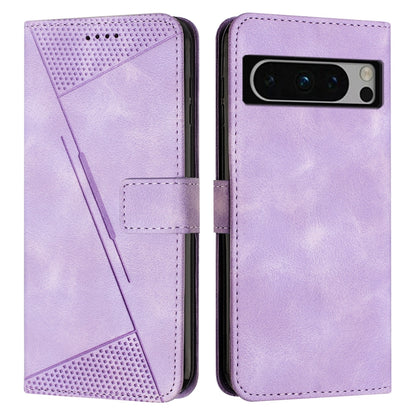 Google Pixel 8 Pro Dream Triangle Leather Wallet Phone Case with Lanyard, Card Slot, Cash Compartment, Foldable Kickstand, Shockproof PU TPU Protective Cover