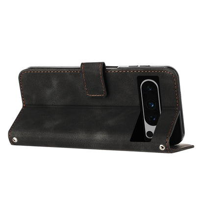Google Pixel 8 Pro Dream Triangle Leather Wallet Phone Case with Lanyard, Card Slot, Cash Compartment, Foldable Kickstand, Shockproof PU TPU Protective Cover