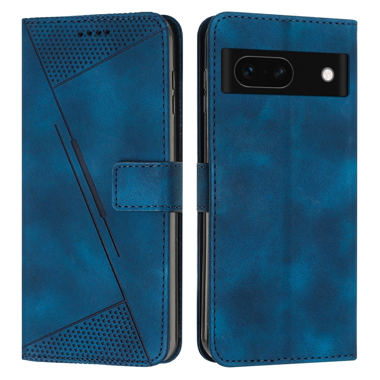 Google Pixel 8a Dream Triangle Leather Wallet Phone Case with Lanyard, Card Slot, Cash Compartment, Foldable Kickstand, Shockproof PU TPU Protective Cover
