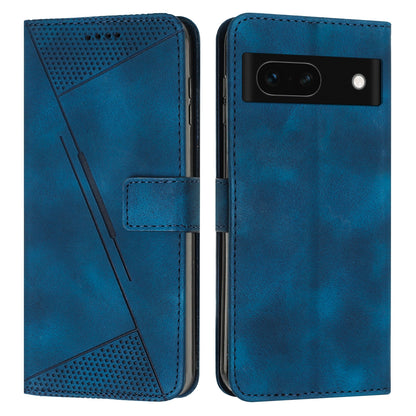 Google Pixel 8a Dream Triangle Leather Wallet Phone Case with Lanyard, Card Slot, Cash Compartment, Foldable Kickstand, Shockproof PU TPU Protective Cover