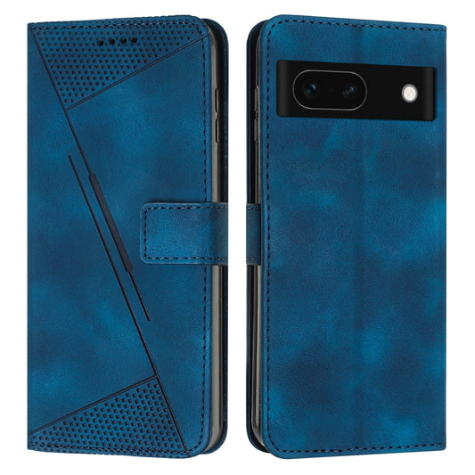 Google Pixel 8a Dream Triangle Leather Wallet Phone Case with Lanyard, Card Slot, Cash Compartment, Foldable Kickstand, Shockproof PU TPU Protective Cover