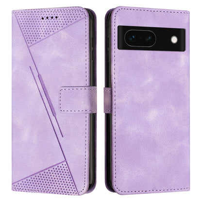 Google Pixel 8a Dream Triangle Leather Wallet Phone Case with Lanyard, Card Slot, Cash Compartment, Foldable Kickstand, Shockproof PU TPU Protective Cover