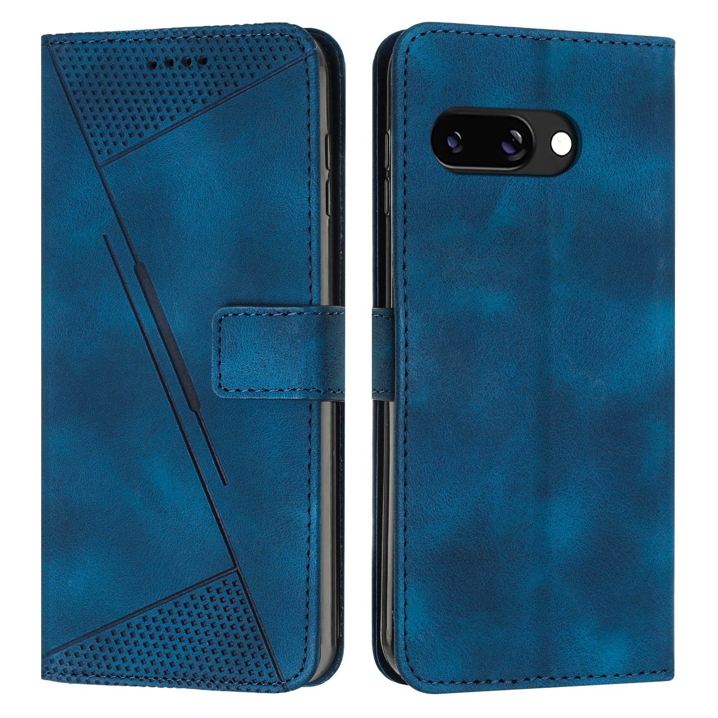 Google Pixel 9a Dream Triangle Leather Wallet Phone Case with Lanyard, Card Slot, Cash Compartment, Foldable Kickstand, Shockproof PU TPU Protective Cover