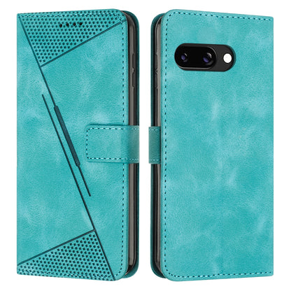 Google Pixel 9a Dream Triangle Leather Wallet Phone Case with Lanyard, Card Slot, Cash Compartment, Foldable Kickstand, Shockproof PU TPU Protective Cover