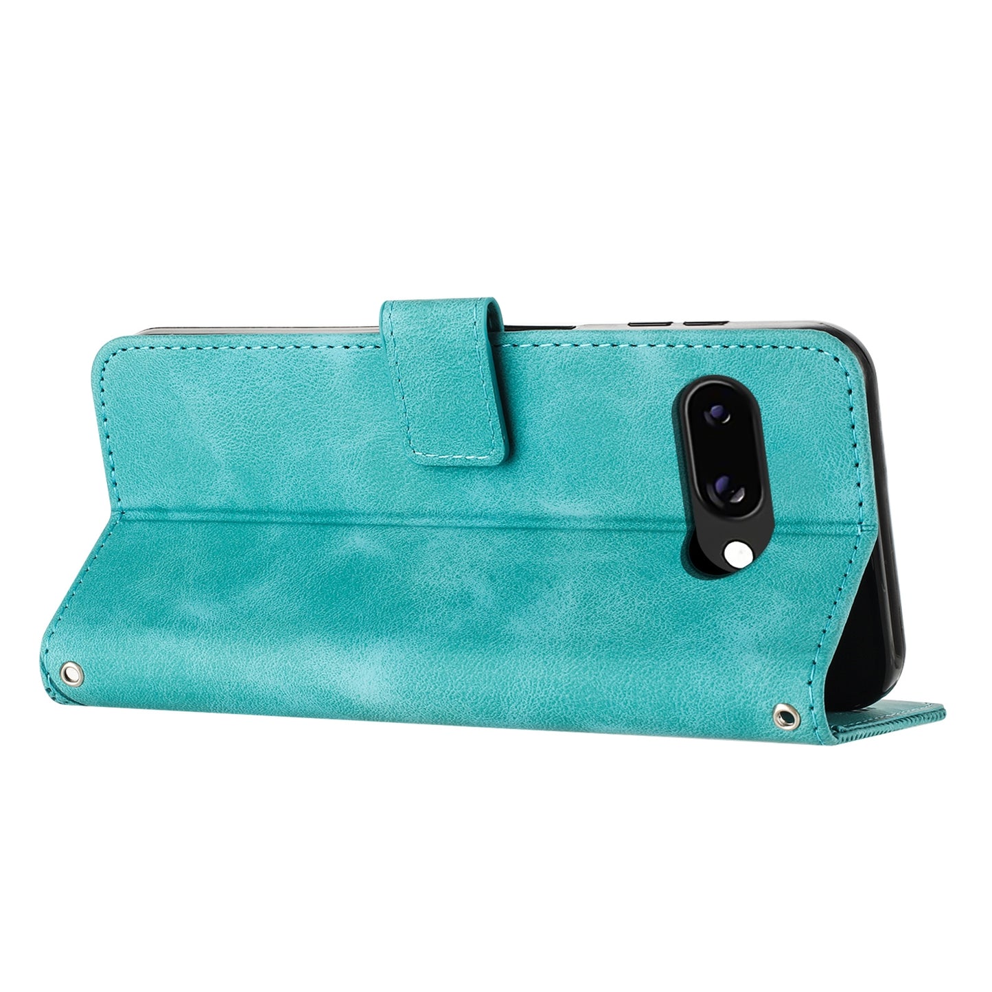 Google Pixel 9a Dream Triangle Leather Wallet Phone Case with Lanyard, Card Slot, Cash Compartment, Foldable Kickstand, Shockproof PU TPU Protective Cover