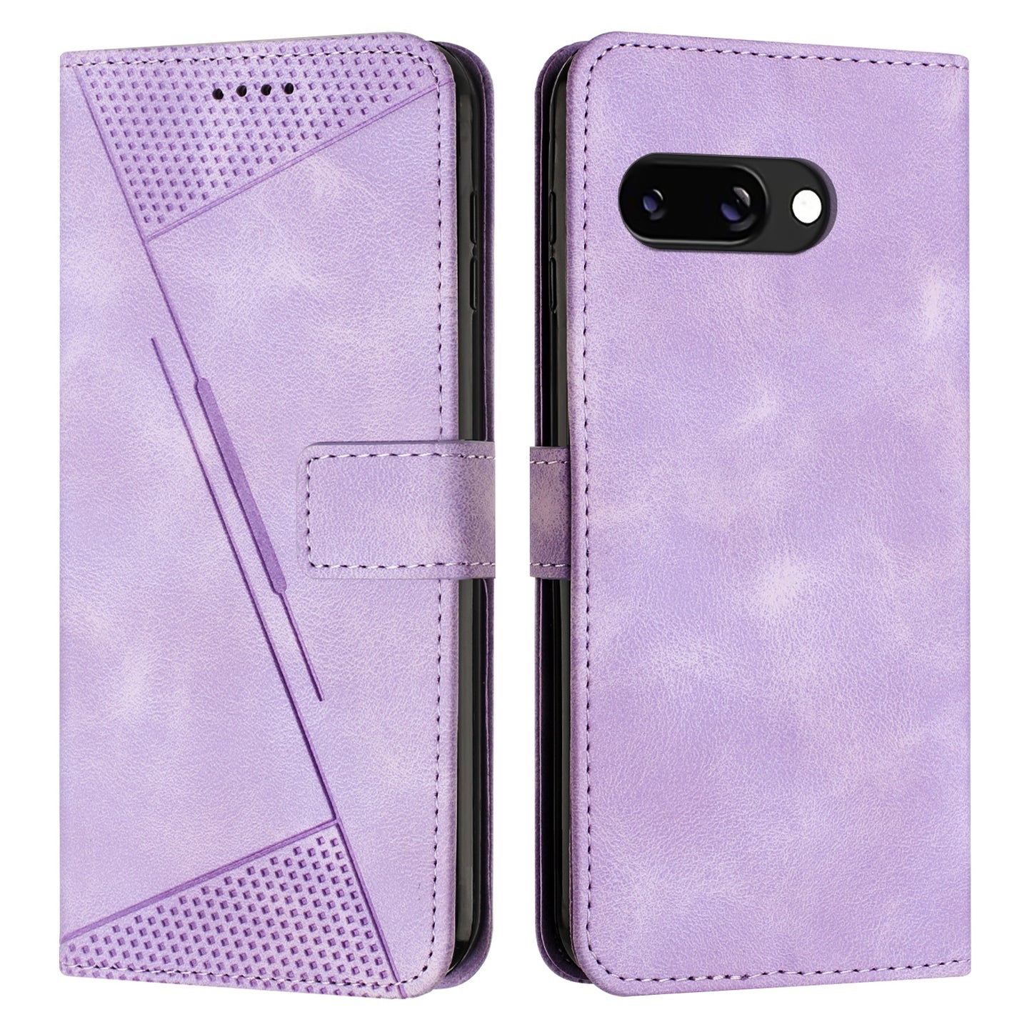 Google Pixel 9a Dream Triangle Leather Wallet Phone Case with Lanyard, Card Slot, Cash Compartment, Foldable Kickstand, Shockproof PU TPU Protective Cover