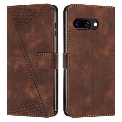 Google Pixel 9a Dream Triangle Leather Wallet Phone Case with Lanyard, Card Slot, Cash Compartment, Foldable Kickstand, Shockproof PU TPU Protective Cover
