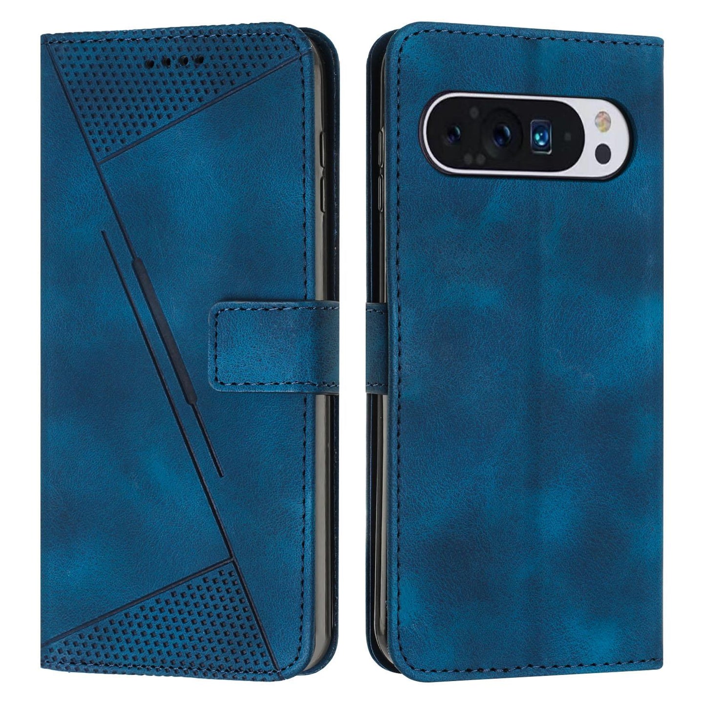 Google Pixel 10 Dream Triangle Leather Wallet Phone Case with Lanyard, Card Slot, Cash Compartment, Foldable Kickstand, Shockproof PU TPU Protective Cover