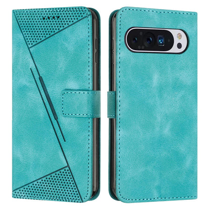 Google Pixel 10 Pro Dream Triangle Leather Wallet Phone Case with Lanyard, Card Slot, Cash Compartment, Foldable Kickstand, Shockproof PU TPU Protective Cover