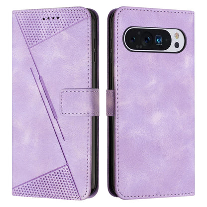 Google Pixel 10 Pro Dream Triangle Leather Wallet Phone Case with Lanyard, Card Slot, Cash Compartment, Foldable Kickstand, Shockproof PU TPU Protective Cover