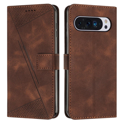 Google Pixel 10 Pro Dream Triangle Leather Wallet Phone Case with Lanyard, Card Slot, Cash Compartment, Foldable Kickstand, Shockproof PU TPU Protective Cover