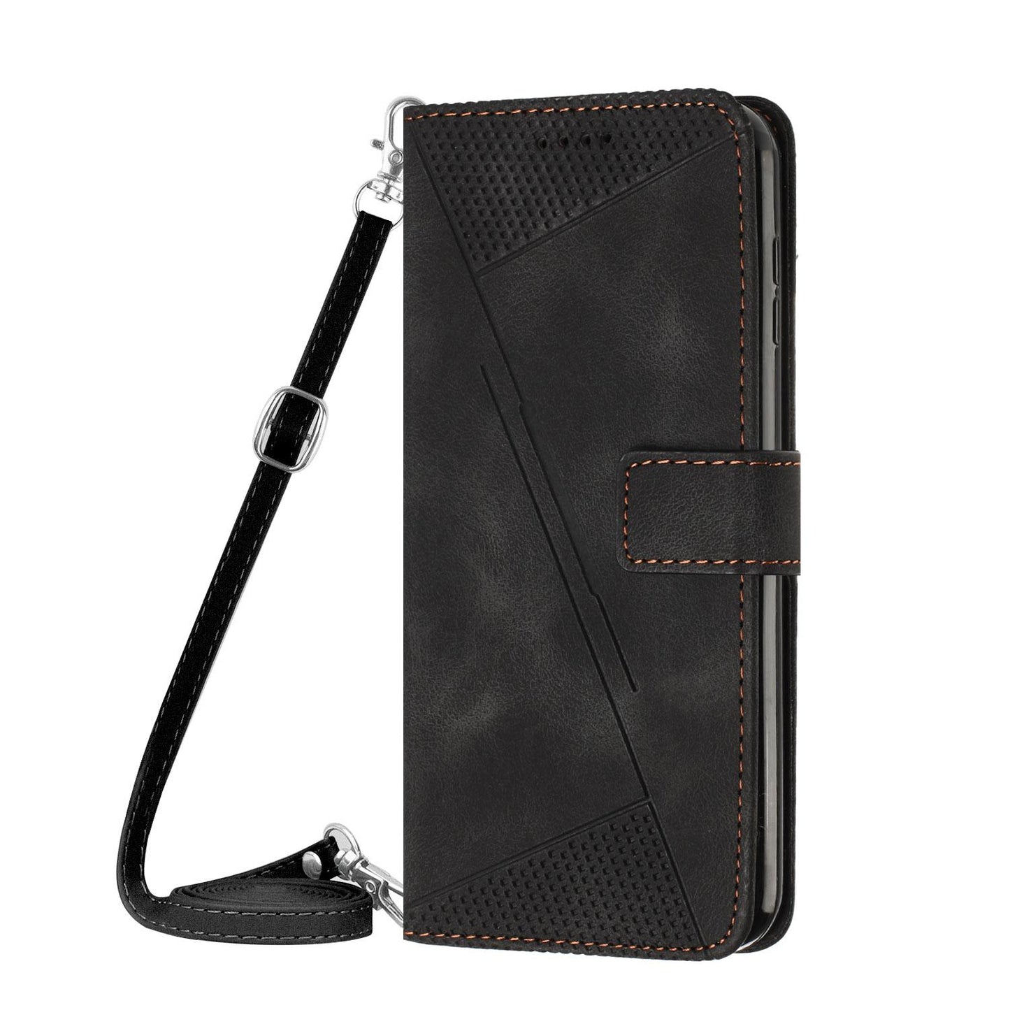 Google Pixel 10 Dream Triangle Leather Wallet Phone Case with Lanyard, Card Slot, Cash Compartment, Foldable Kickstand, Shockproof PU TPU Protective Cover