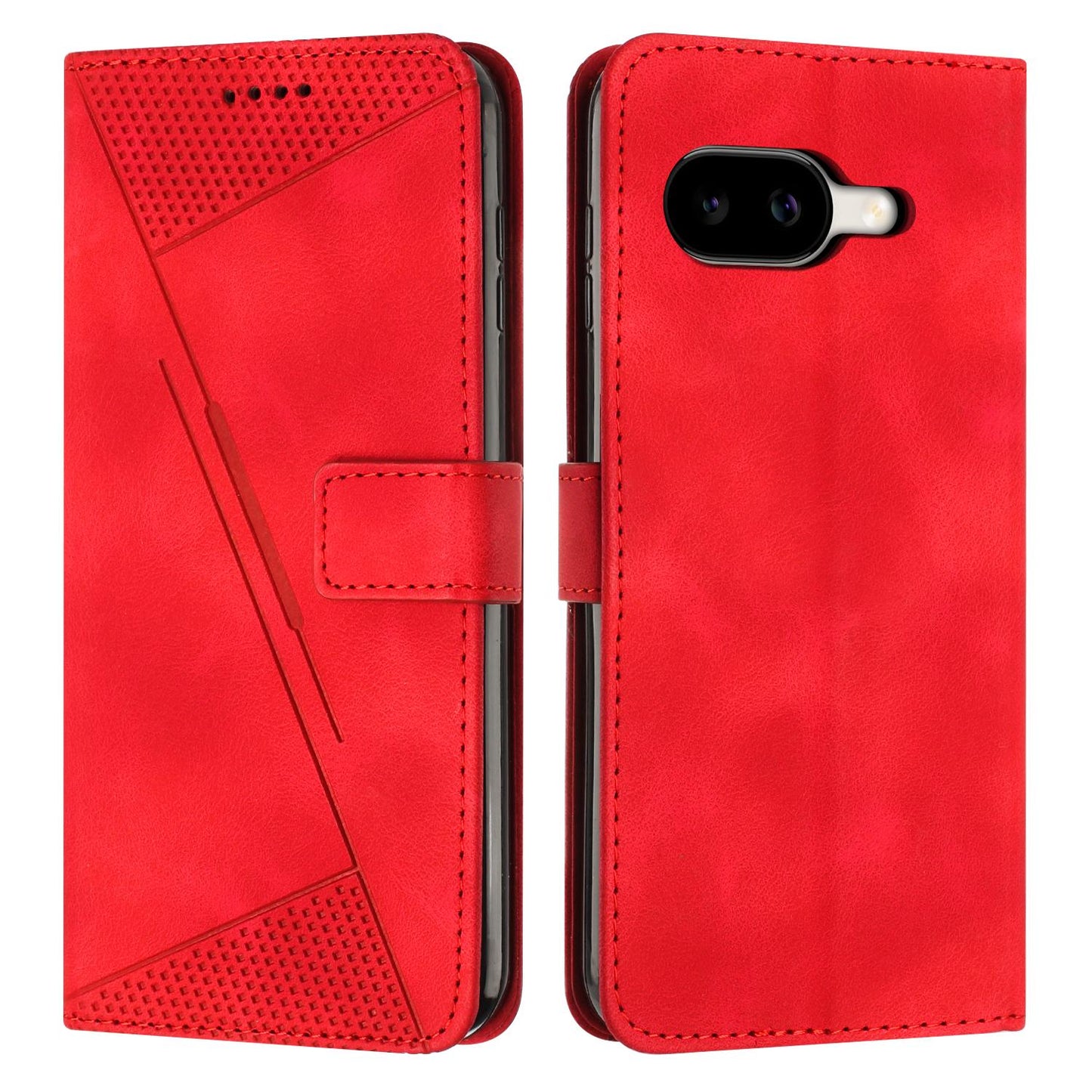 Google Pixel 10a Dream Triangle Leather Wallet Phone Case with Lanyard, Card Slot, Cash Compartment, Foldable Kickstand, Shockproof PU TPU Protective Cover