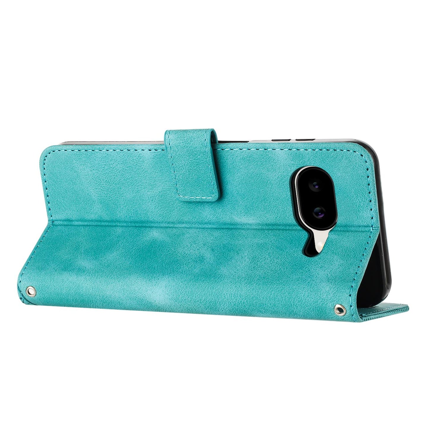 Google Pixel 10a Dream Triangle Leather Wallet Phone Case with Lanyard, Card Slot, Cash Compartment, Foldable Kickstand, Shockproof PU TPU Protective Cover
