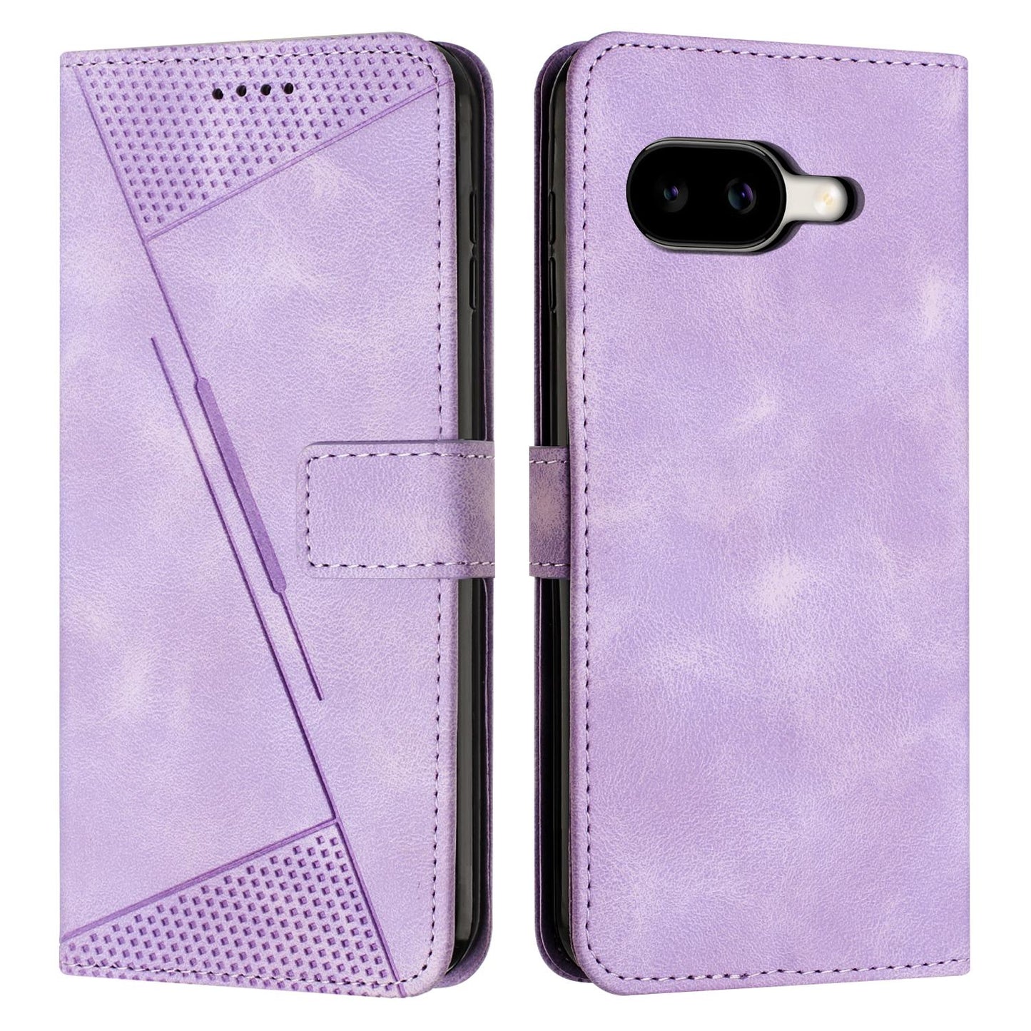 Google Pixel 10a Dream Triangle Leather Wallet Phone Case with Lanyard, Card Slot, Cash Compartment, Foldable Kickstand, Shockproof PU TPU Protective Cover