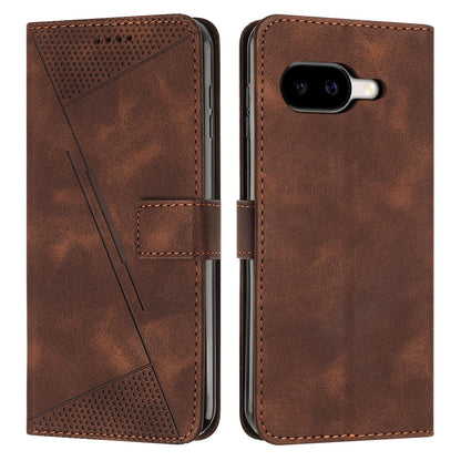 Google Pixel 10a Dream Triangle Leather Wallet Phone Case with Lanyard, Card Slot, Cash Compartment, Foldable Kickstand, Shockproof PU TPU Protective Cover