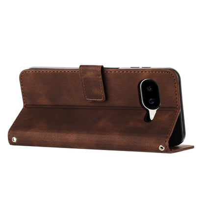 Google Pixel 10a Dream Triangle Leather Wallet Phone Case with Lanyard, Card Slot, Cash Compartment, Foldable Kickstand, Shockproof PU TPU Protective Cover