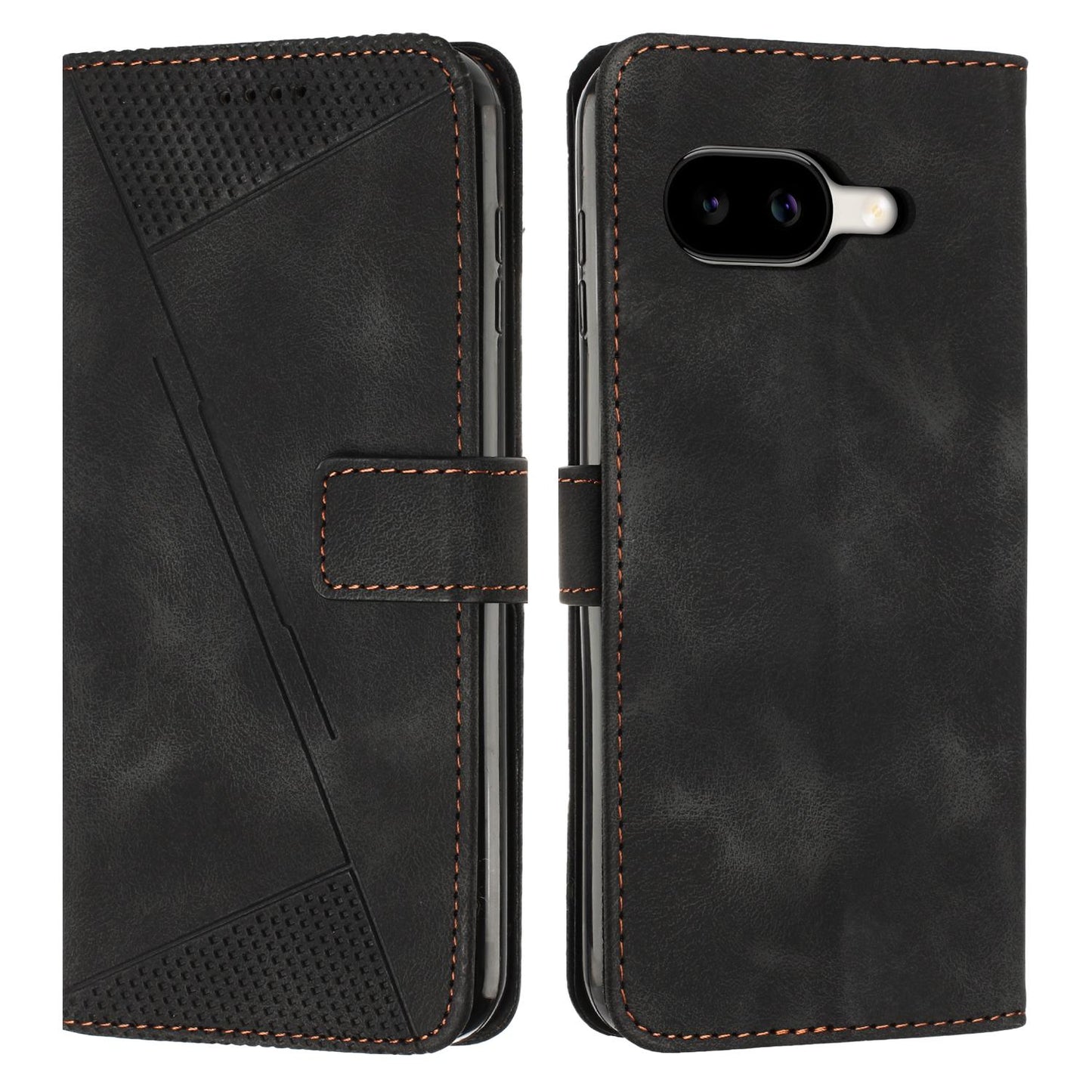 Google Pixel 10a Dream Triangle Leather Wallet Phone Case with Lanyard, Card Slot, Cash Compartment, Foldable Kickstand, Shockproof PU TPU Protective Cover