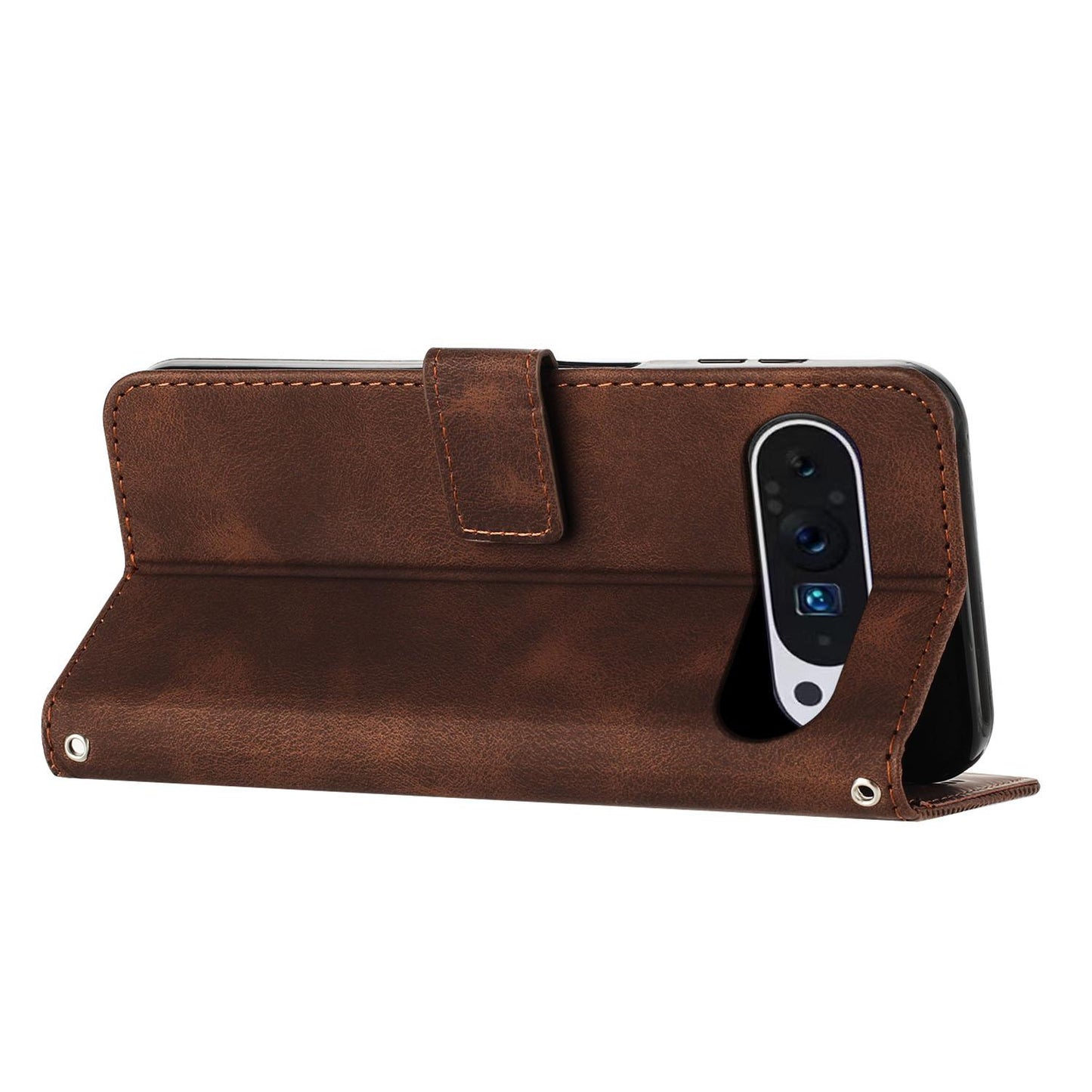 Google Pixel 11 Pro XL Dream Triangle Leather Wallet Phone Case with Lanyard, Card Slot, Cash Compartment, Foldable Kickstand, Shockproof PU TPU Protective Cover