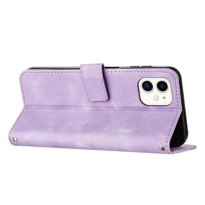 Apple iPhone 11 Dream Triangle Leather Wallet Phone Case with Lanyard, Card Slot, Cash Compartment, Foldable Kickstand, Shockproof PU TPU Protective Cover
