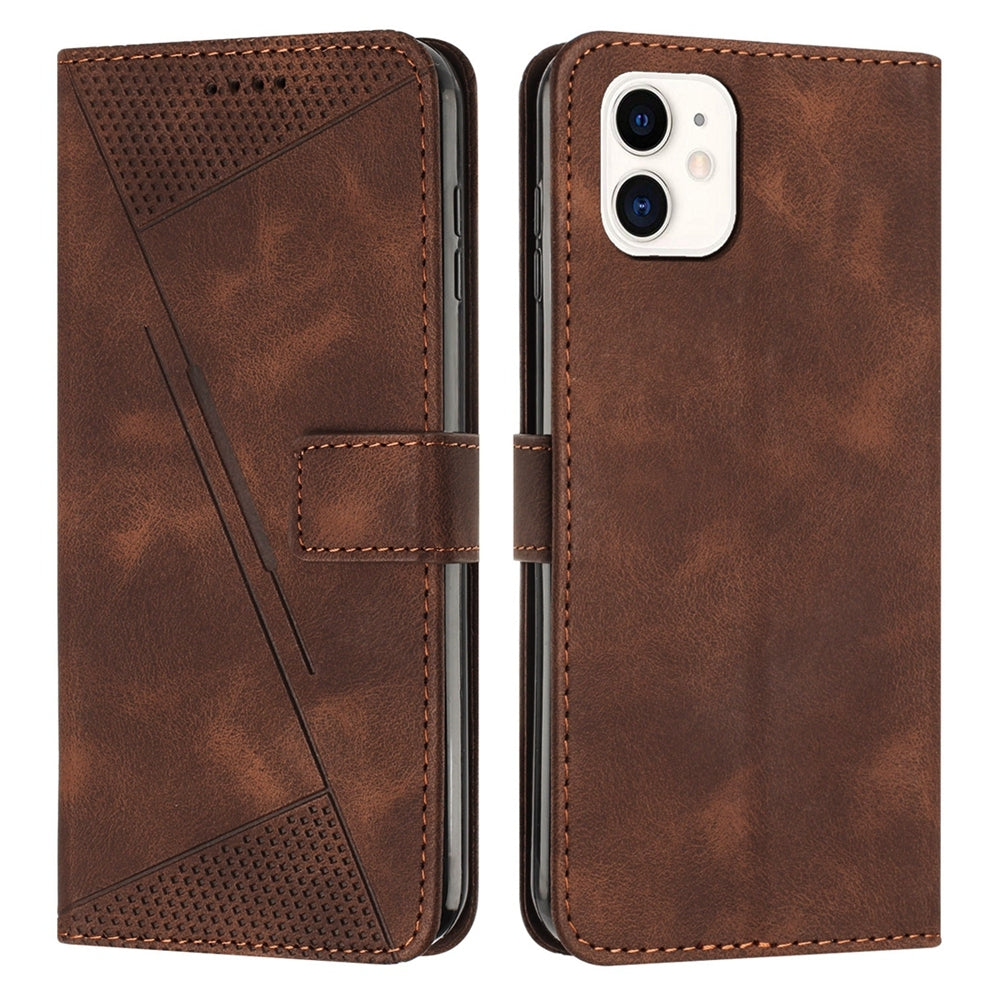Apple iPhone 11 Dream Triangle Leather Wallet Phone Case with Lanyard, Card Slot, Cash Compartment, Foldable Kickstand, Shockproof PU TPU Protective Cover