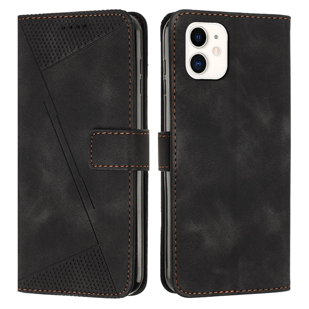 Apple iPhone 11 Dream Triangle Leather Wallet Phone Case with Lanyard, Card Slot, Cash Compartment, Foldable Kickstand, Shockproof PU TPU Protective Cover