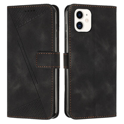 Apple iPhone 11 Dream Triangle Leather Wallet Phone Case with Lanyard, Card Slot, Cash Compartment, Foldable Kickstand, Shockproof PU TPU Protective Cover
