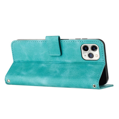 Apple iPhone 11 Pro Dream Triangle Leather Wallet Phone Case with Lanyard, Card Slot, Cash Compartment, Foldable Kickstand, Shockproof PU TPU Protective Cover