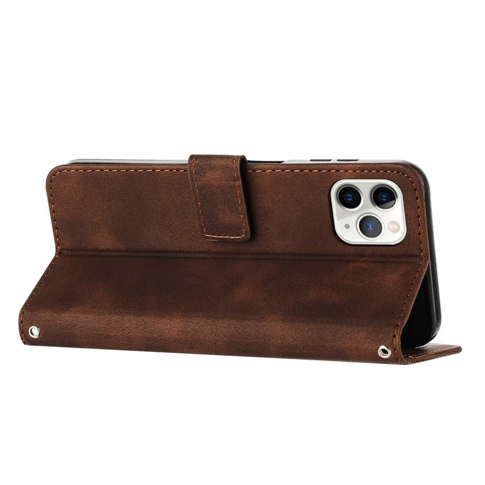 Apple iPhone 11 Pro Dream Triangle Leather Wallet Phone Case with Lanyard, Card Slot, Cash Compartment, Foldable Kickstand, Shockproof PU TPU Protective Cover
