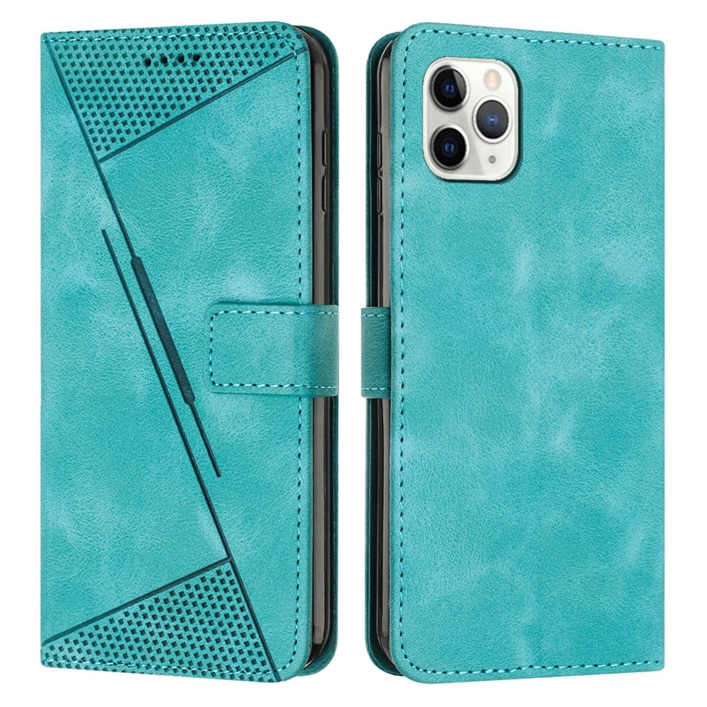 Apple iPhone 11 Pro Max Dream Triangle Leather Wallet Phone Case with Lanyard, Card Slot, Cash Compartment, Foldable Kickstand, Shockproof PU TPU Protective Cover