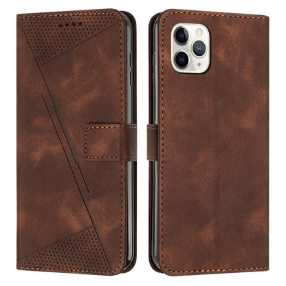 Apple iPhone 11 Pro Max Dream Triangle Leather Wallet Phone Case with Lanyard, Card Slot, Cash Compartment, Foldable Kickstand, Shockproof PU TPU Protective Cover